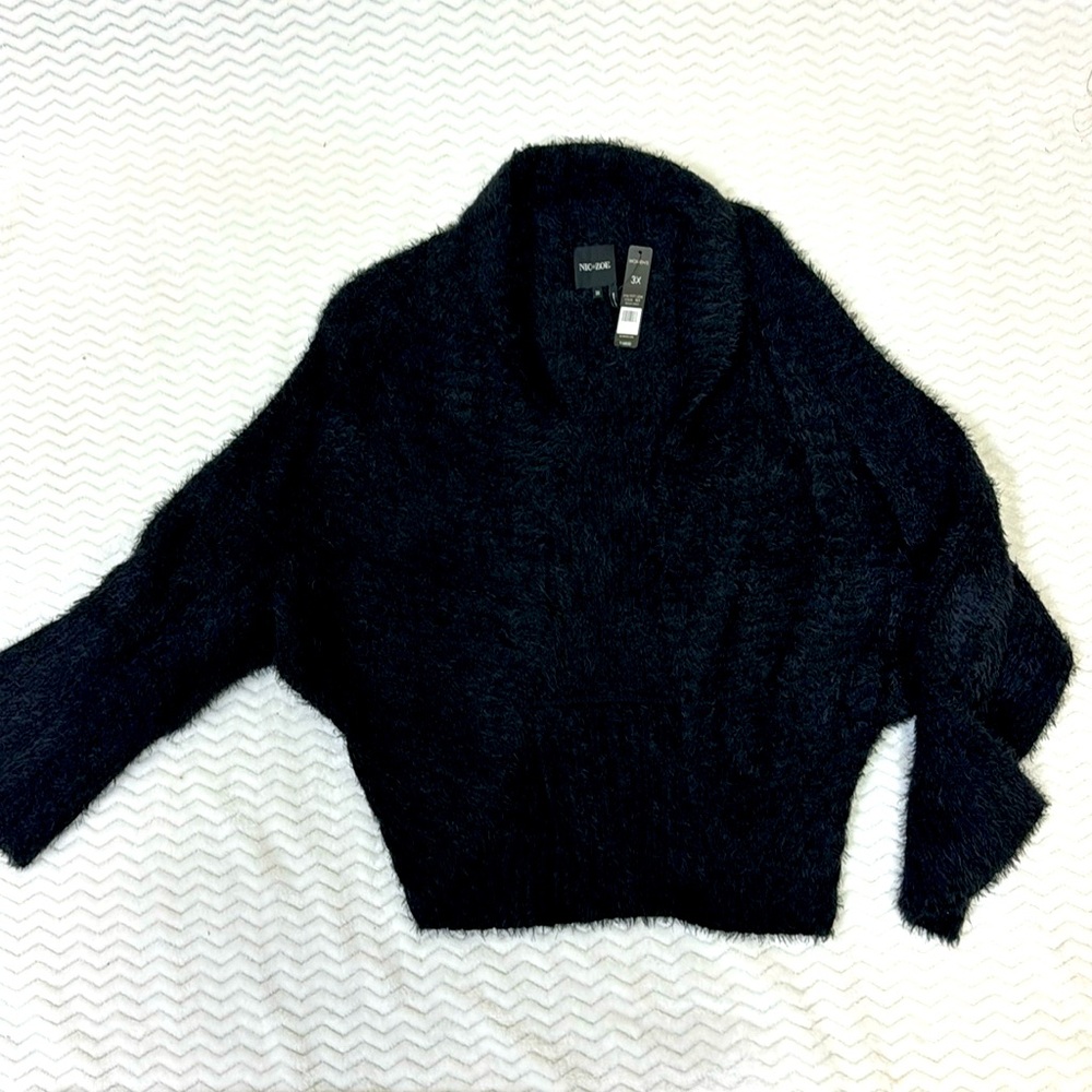Plus size black Bic+Zoe shrug.